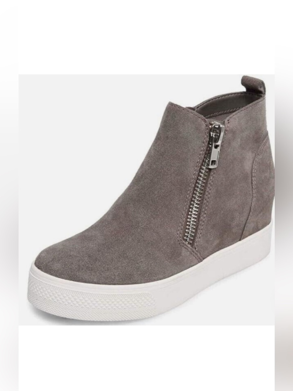 Steve Madden Women's Wedgie Sneaker Grey Suede